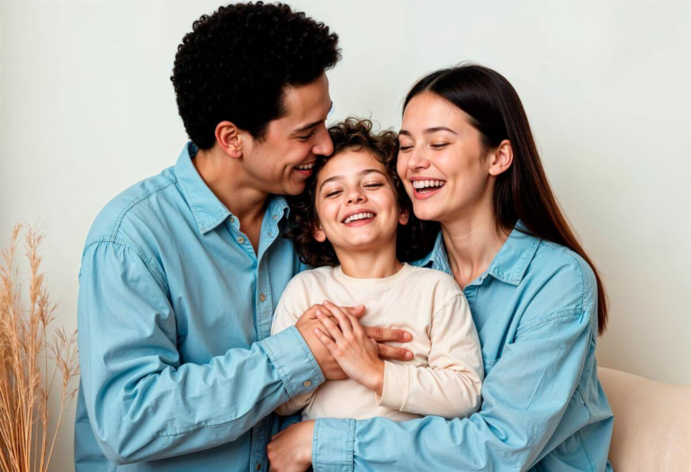 Família protegida pelo plano de saúde